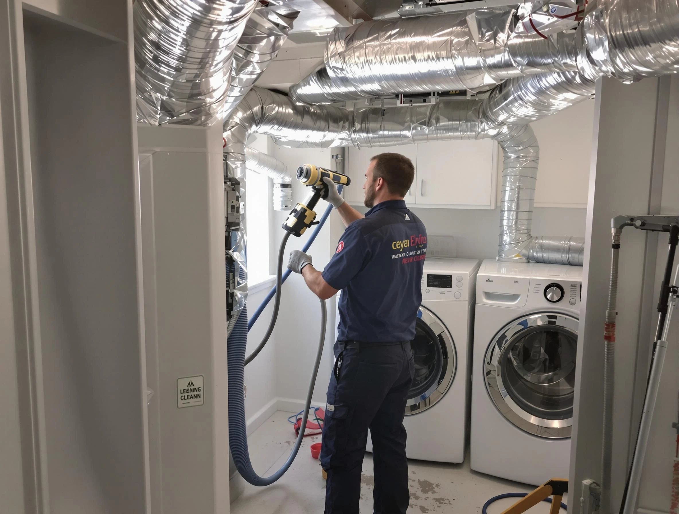 Salem Dryer Vent Cleaning specialist using advanced equipment for thorough duct cleaning in Salem