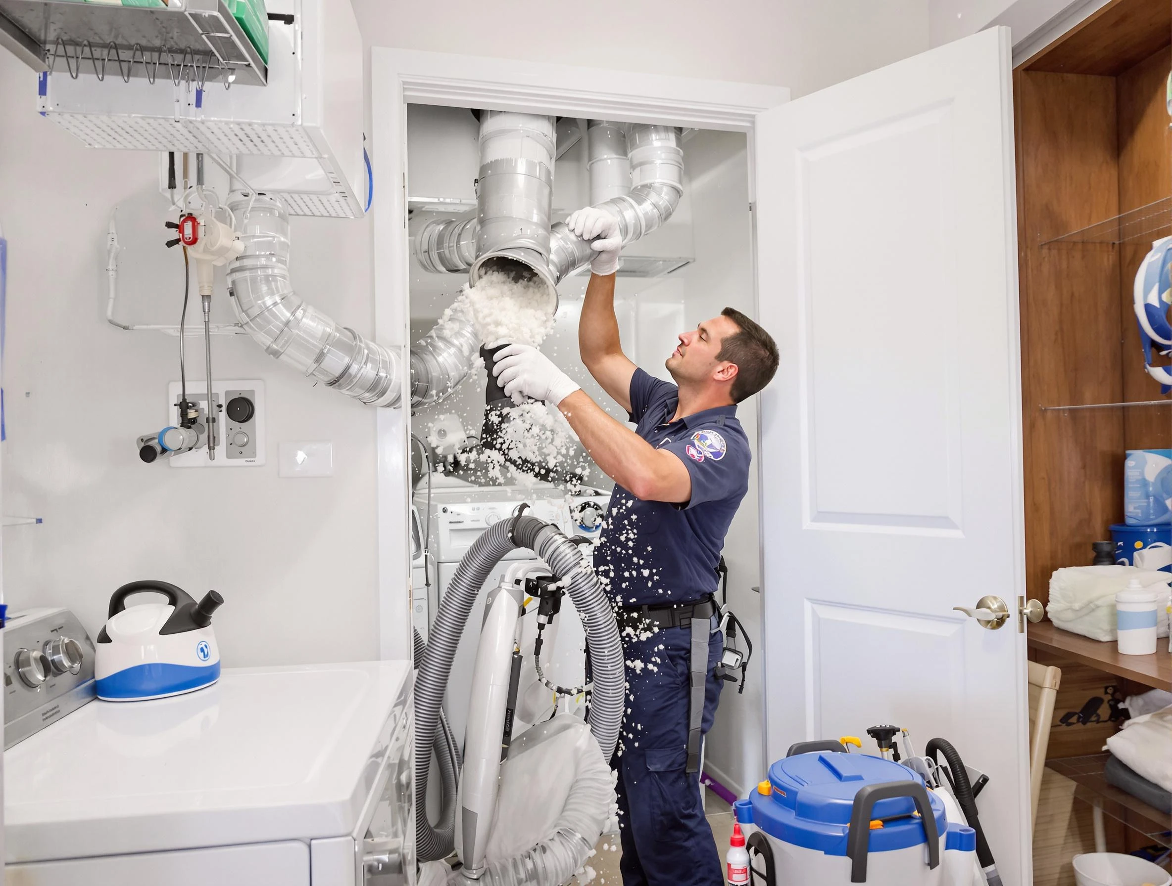 Salem Dryer Vent Cleaning technician delivering thorough residential dryer vent cleaning service in Salem